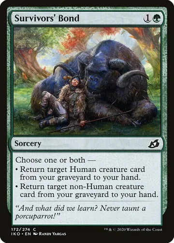 Survivors' Bond 172, carta de Magic: The Gathering de Ikoria: Lair of Behemoths