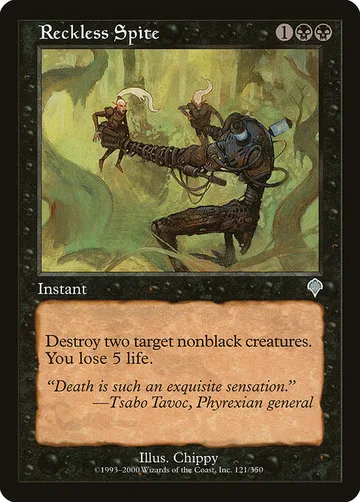 Reckless Spite 121, carta de Magic: The Gathering de Invasion