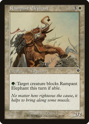 Rampant Elephant 28, carta de Magic: The Gathering de Invasion