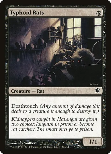 Typhoid Rats 120, carta de Magic: The Gathering de Innistrad