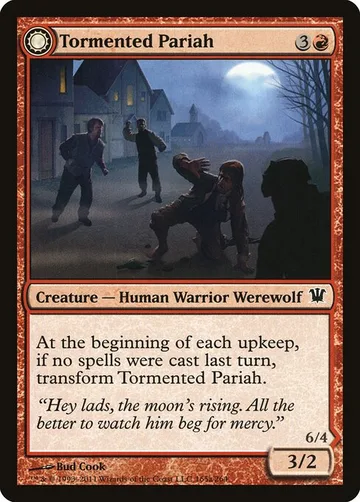 Tormented Pariah // Rampaging Werewolf 165, carta de Magic: The Gathering de Innistrad