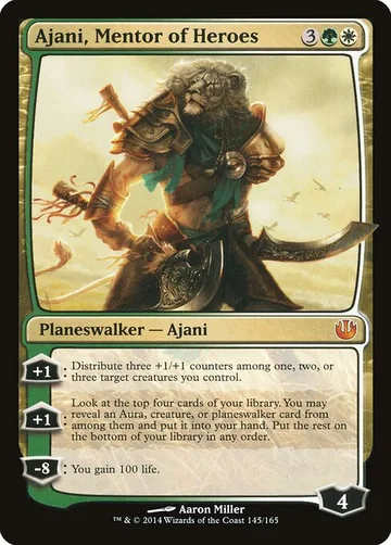 Ajani, Mentor of Heroes 145, carta de Magic: The Gathering de Journey into Nyx