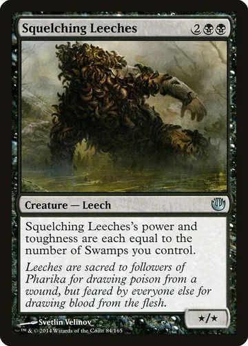 Squelching Leeches 84, carta de Magic: The Gathering de Journey into Nyx