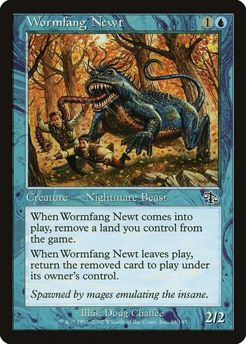 Wormfang Newt 59, carta de Magic: The Gathering de Judgment