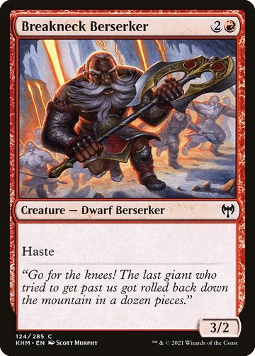 Breakneck Berserker 124, carta de Magic: The Gathering de Kaldheim