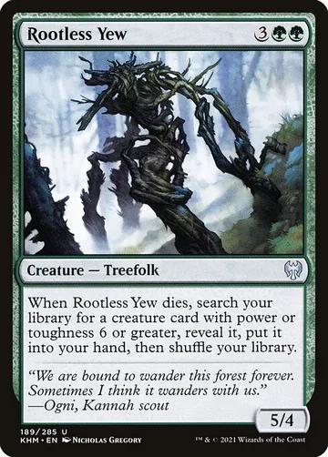 Rootless Yew 189, carta de Magic: The Gathering de Kaldheim