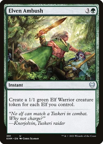 Elven Ambush 391, carta de Magic: The Gathering de Kaldheim