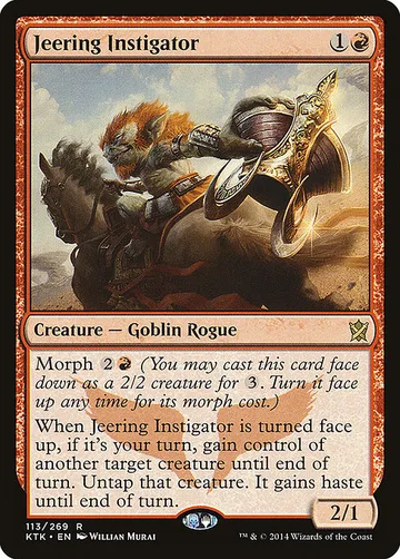 Jeering Instigator 113, carta de Magic: The Gathering de Khans of Tarkir