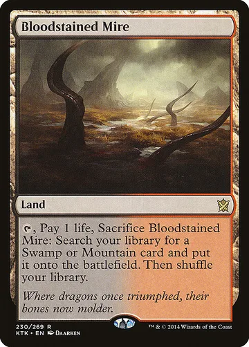 Bloodstained Mire 230, carta de Magic: The Gathering de Khans of Tarkir