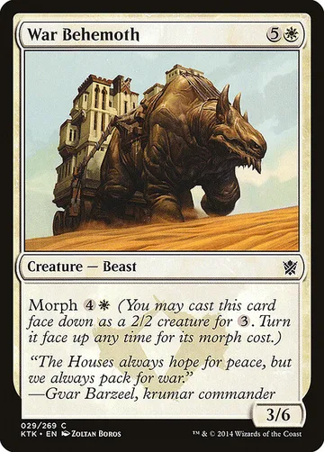 War Behemoth 29, carta de Magic: The Gathering de Khans of Tarkir