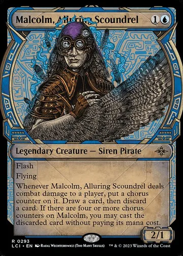 Malcolm, Alluring Scoundrel 293, carta de Magic: The Gathering de The Lost Caverns of Ixalan