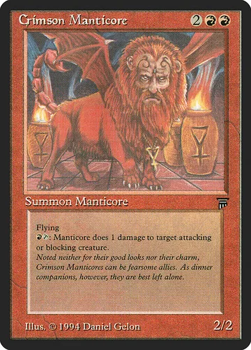 Crimson Manticore 140, carta de Magic: The Gathering de Legends