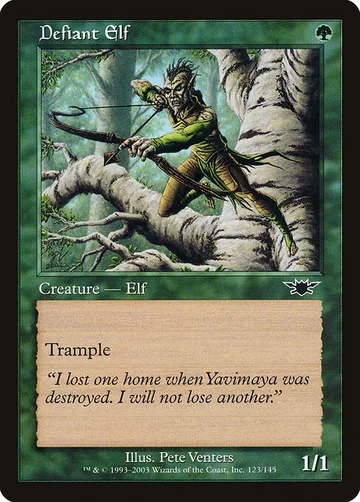 Defiant Elf 123, carta de Magic: The Gathering de Legions