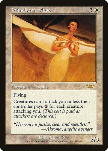 Windborn Muse 28, carta de Magic: The Gathering de Legions