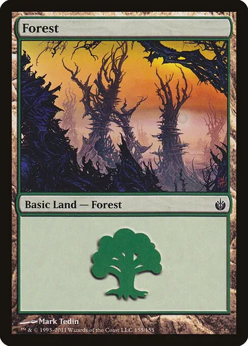 Forest 155, carta de Magic: The Gathering de Mirrodin Besieged
