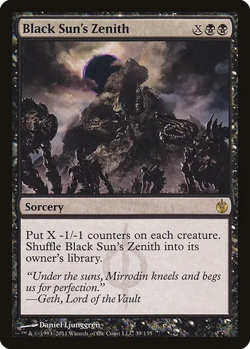 Black Sun's Zenith 39, carta de Magic: The Gathering de Mirrodin Besieged