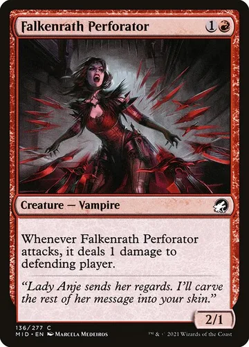 Falkenrath Perforator 136, carta de Magic: The Gathering de Innistrad: Midnight Hunt