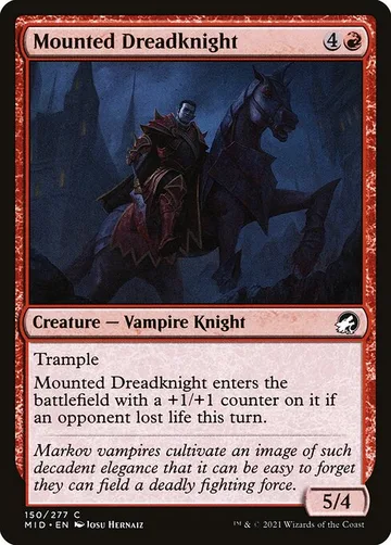 Mounted Dreadknight 150, carta de Magic: The Gathering de Innistrad: Midnight Hunt