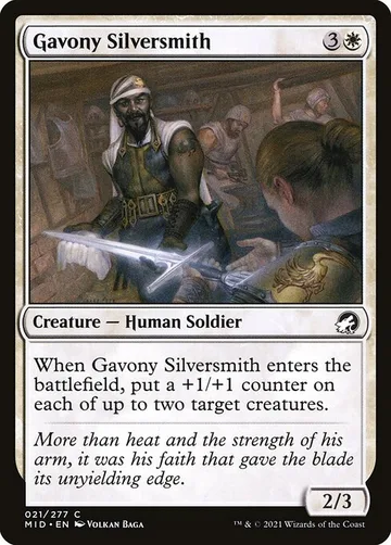 Gavony Silversmith 21, carta de Magic: The Gathering de Innistrad: Midnight Hunt