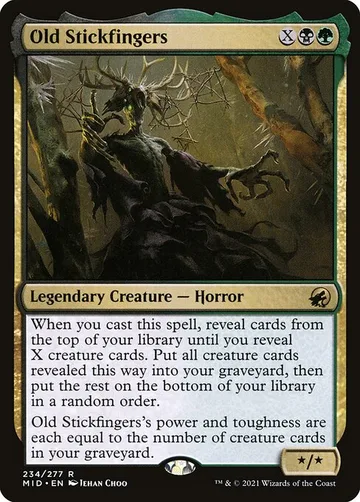 Old Stickfingers 234, carta de Magic: The Gathering de Innistrad: Midnight Hunt