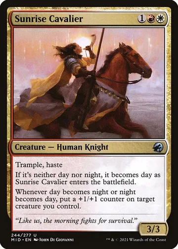 Sunrise Cavalier 244, carta de Magic: The Gathering de Innistrad: Midnight Hunt