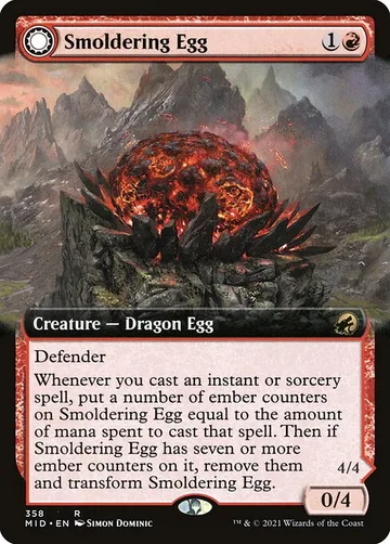 Smoldering Egg // Ashmouth Dragon 358