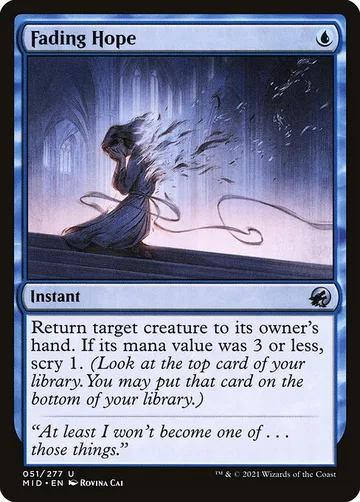 Fading Hope 51, carta de Magic: The Gathering de Innistrad: Midnight Hunt
