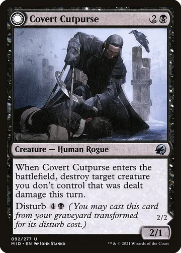 Covert Cutpurse // Covetous Geist 92, carta de Magic: The Gathering de Innistrad: Midnight Hunt