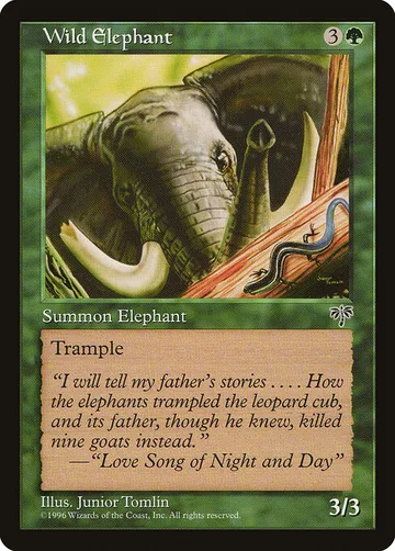Wild Elephant 254, carta de Magic: The Gathering de Mirage