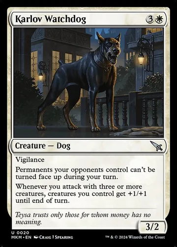 Karlov Watchdog 20, carta de Magic: The Gathering de Murders at Karlov Manor