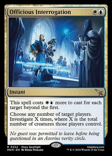 Officious Interrogation 222, carta de Magic: The Gathering de Murders at Karlov Manor