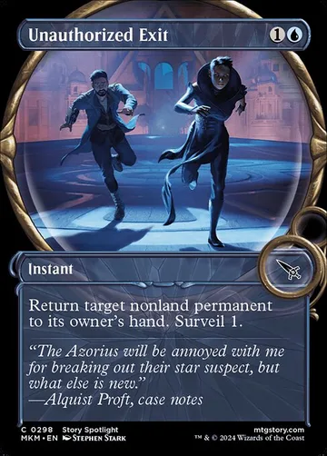 Unauthorized Exit 298, carta de Magic: The Gathering de Murders at Karlov Manor