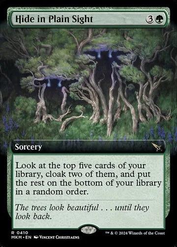 Hide in Plain Sight 410, carta de Magic: The Gathering de Murders at Karlov Manor