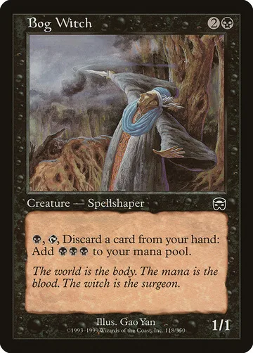 Bog Witch 118, carta de Magic: The Gathering de Mercadian Masques