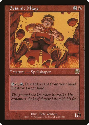 Seismic Mage 211, carta de Magic: The Gathering de Mercadian Masques