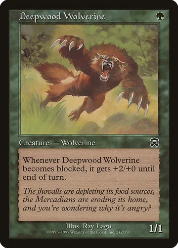 Deepwood Wolverine 242, carta de Magic: The Gathering de Mercadian Masques