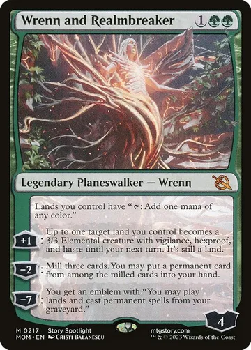 Wrenn and Realmbreaker 217, carta de Magic: The Gathering de March of the Machine