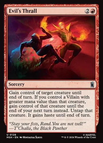 Evil's Thrall 128, carta de Magic: The Gathering de Marvel Super Heroes