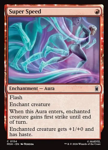 Super Speed 154, carta de Magic: The Gathering de Marvel Super Heroes