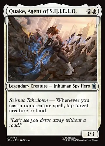 Quake, Agent of S.H.I.E.L.D. 32, carta de Magic: The Gathering de Marvel Super Heroes