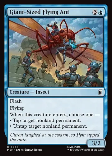 Giant-Sized Flying Ant 56, carta de Magic: The Gathering de Marvel Super Heroes