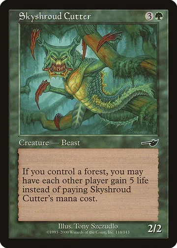 Skyshroud Cutter 118, carta de Magic: The Gathering de Nemesis