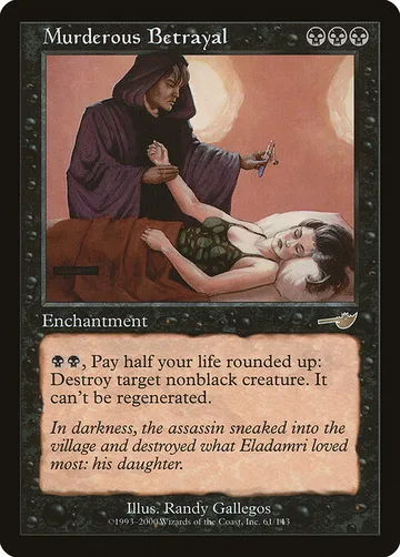 Murderous Betrayal 61, carta de Magic: The Gathering de Nemesis