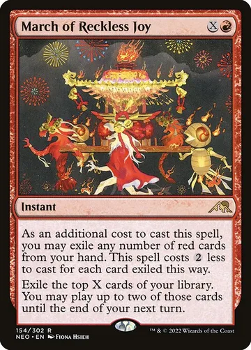 March of Reckless Joy 154, carta de Magic: The Gathering de Kamigawa: Neon Dynasty