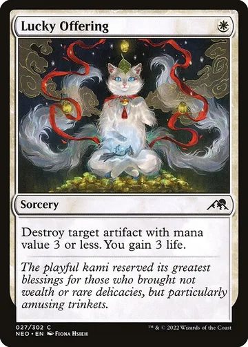 Lucky Offering 27, carta de Magic: The Gathering de Kamigawa: Neon Dynasty