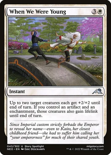When We Were Young 43, carta de Magic: The Gathering de Kamigawa: Neon Dynasty
