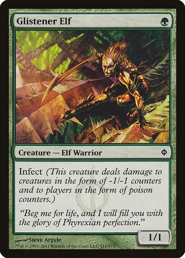 Glistener Elf 111, carta de Magic: The Gathering de New Phyrexia