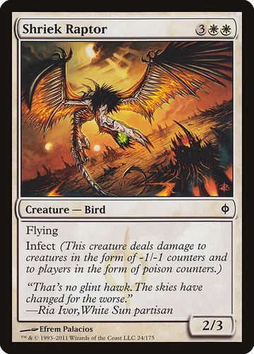 Shriek Raptor 24, carta de Magic: The Gathering de New Phyrexia