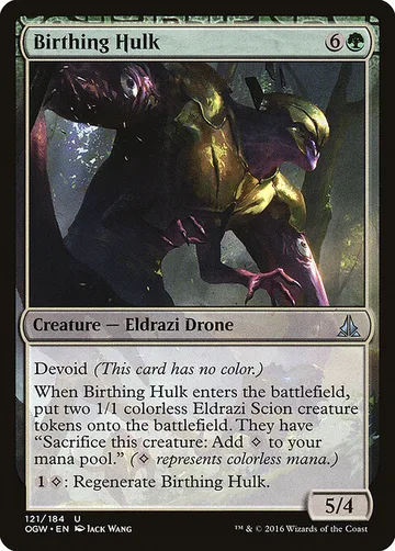 Birthing Hulk 121, carta de Magic: The Gathering de Oath of the Gatewatch