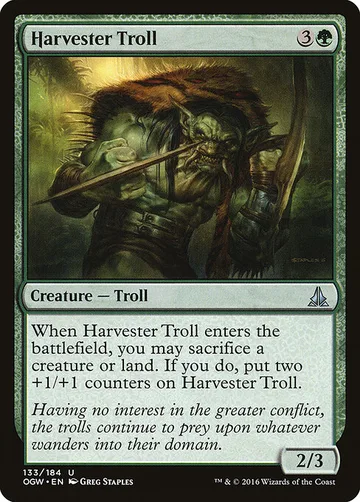 Harvester Troll 133, carta de Magic: The Gathering de Oath of the Gatewatch
